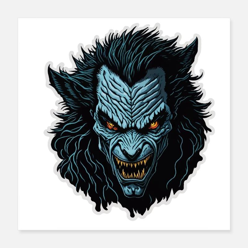 Loup-garou Poster 40 x 40 cm
