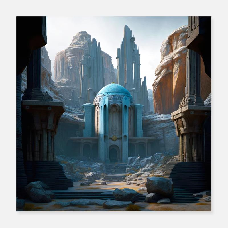 Stadt 01 Poster 40x40 cm