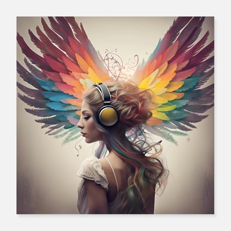 Music Elf2 Poster 40x40 cm