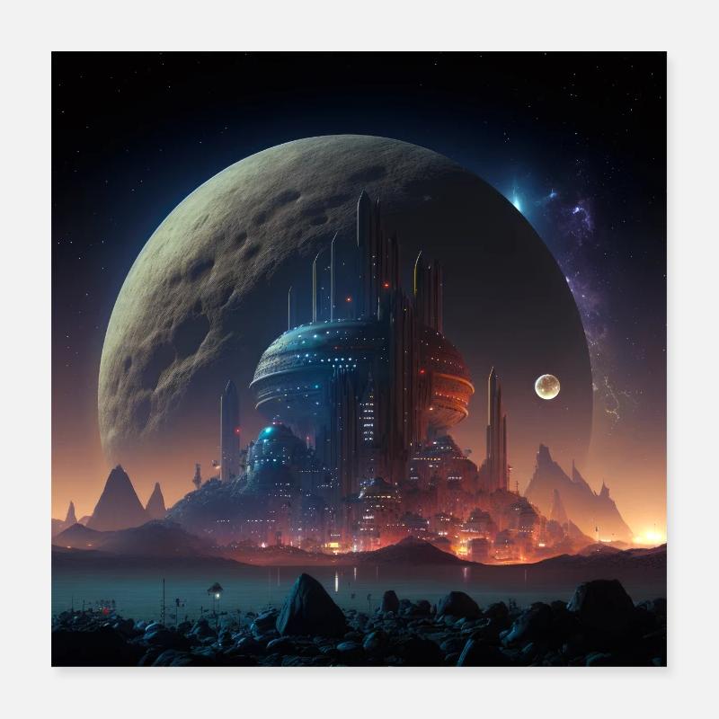 Megalopolis Alien 02 Poster 40x40 cm