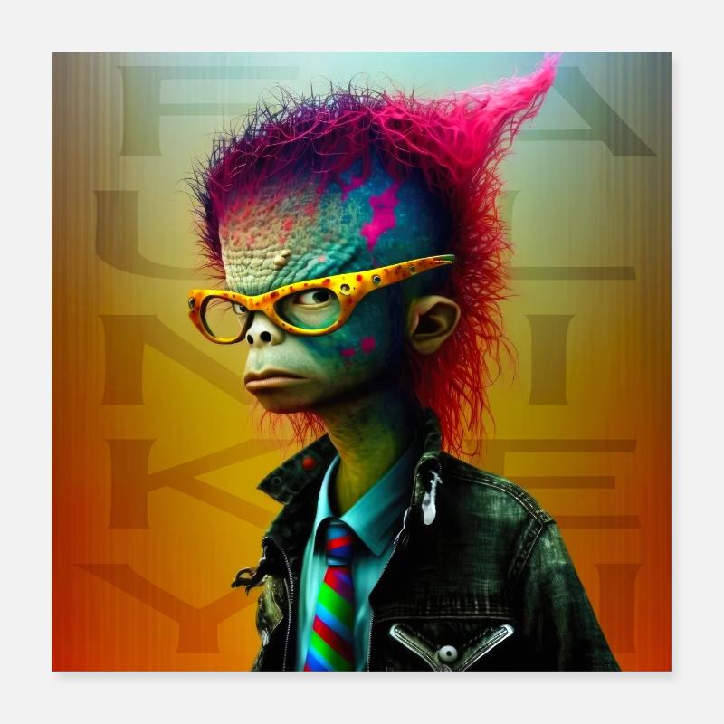 Funky Alien 05 Poster 40x40 cm