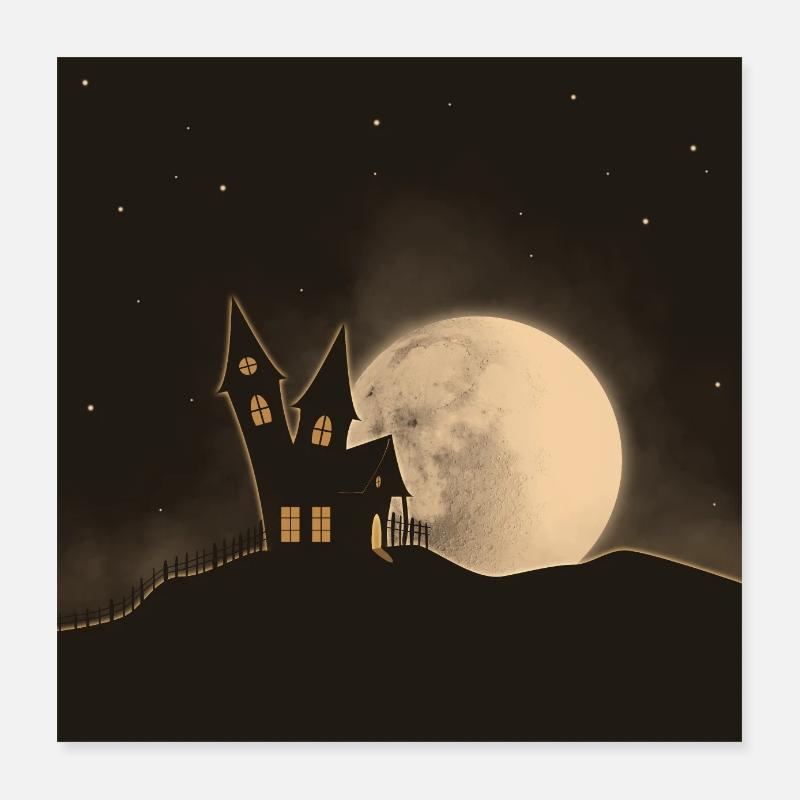 Casa stregata Poster 40x40 cm