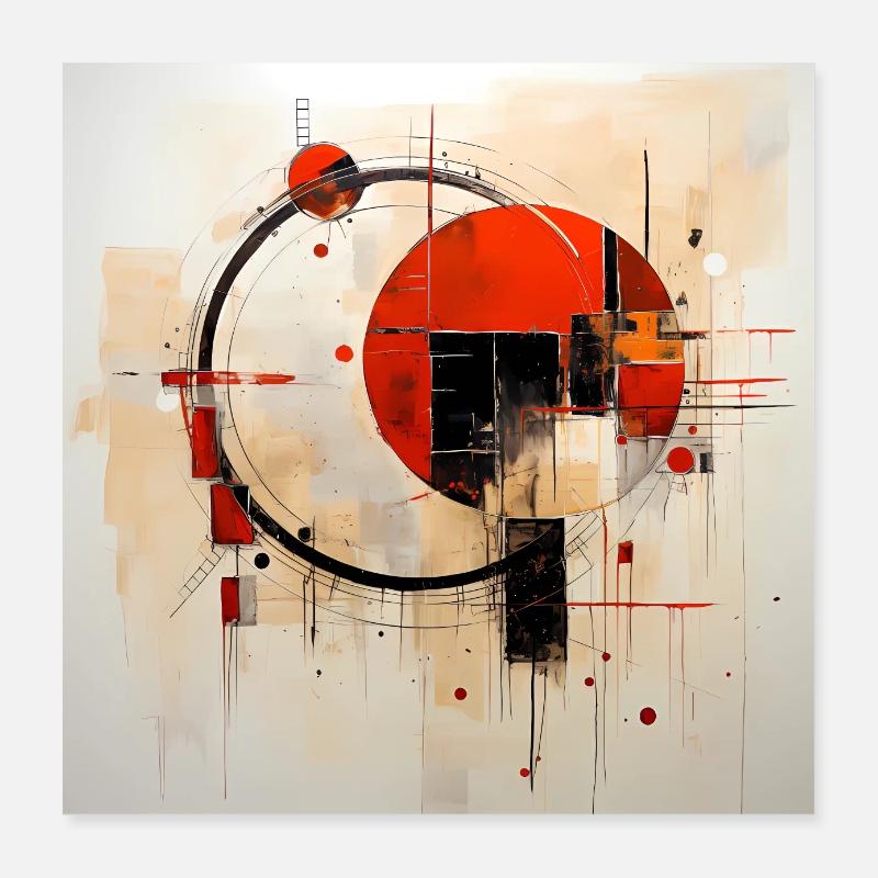 Abstract geometric collection Poster 40x40 cm