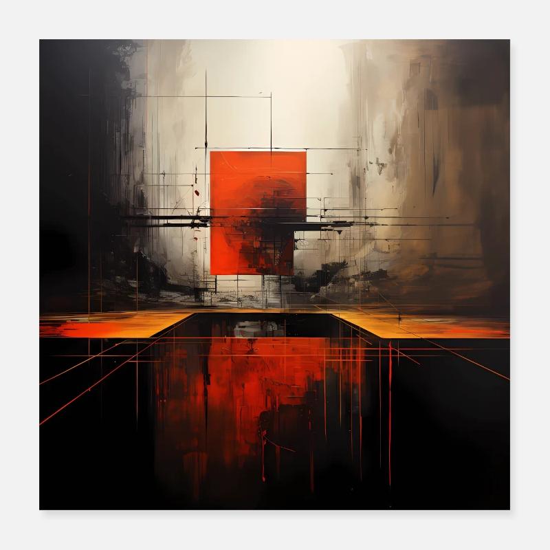 Abstract geometric collection Poster 40x40 cm