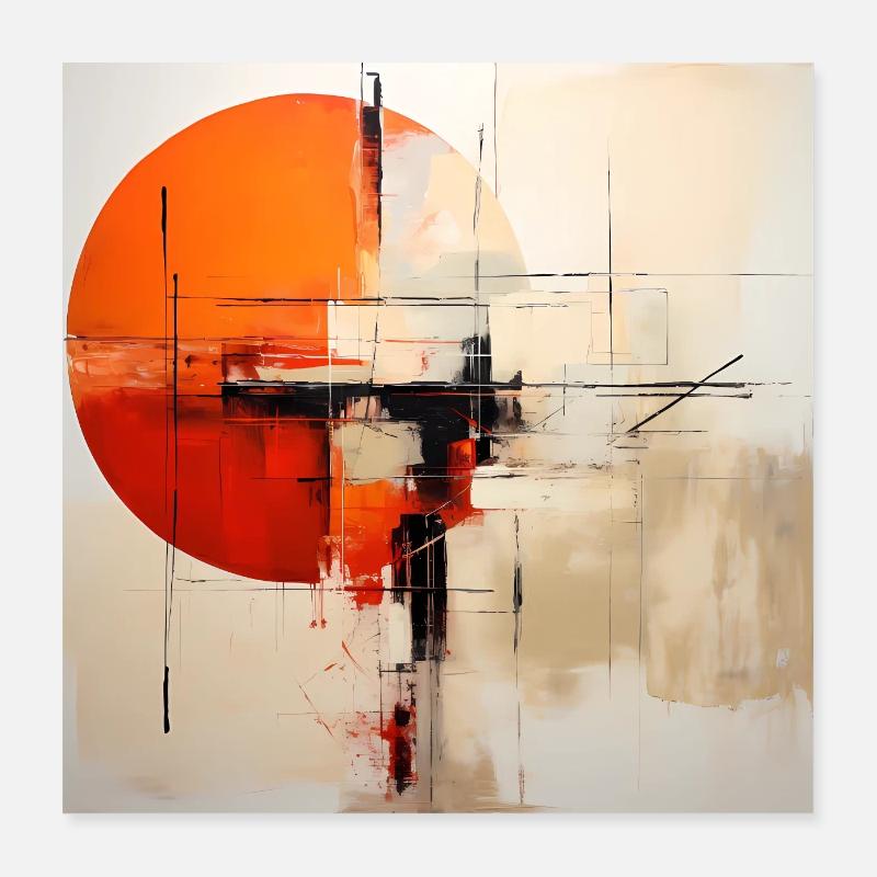 Abstract geometric collection Poster 40x40 cm