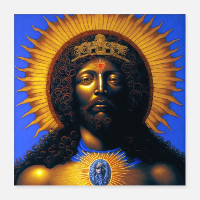 Jésus noir 03 Poster 40 x 40 cm