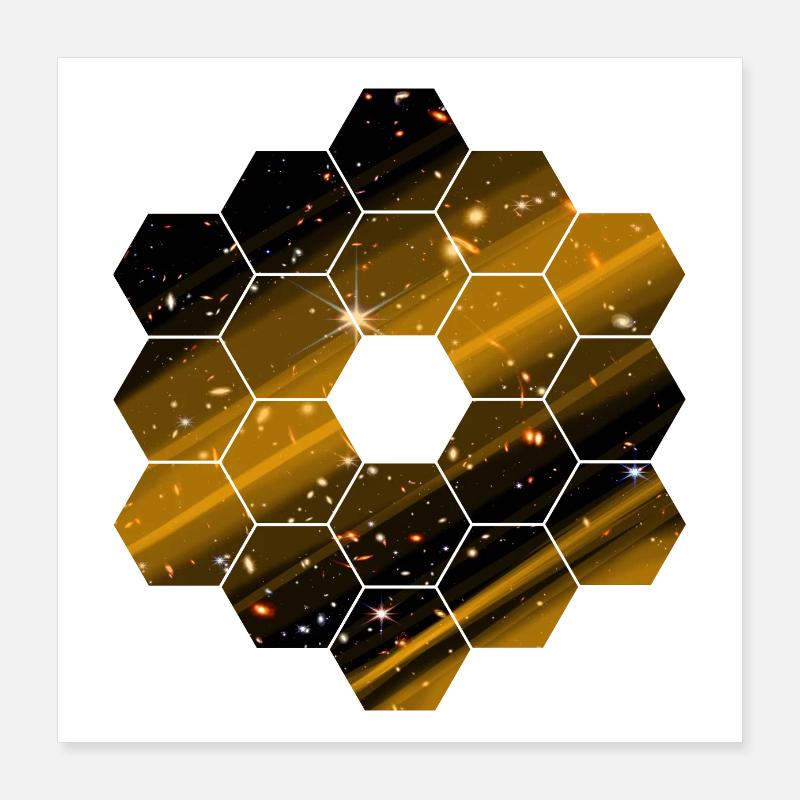 Télescope spatial James Webb JWST Poster 40 x 40 cm