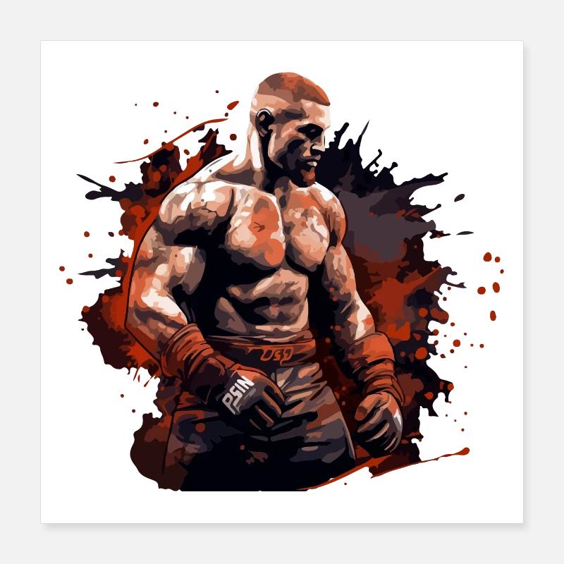 Miky MMA fighter Poster 16" x 16" (40x40 cm)