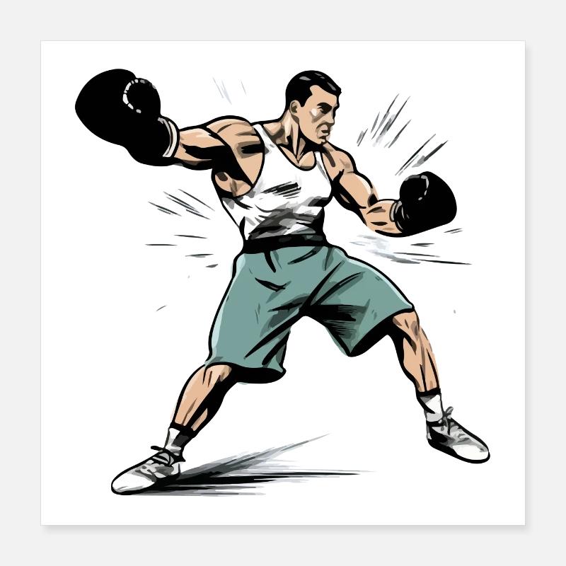 Marc der Boxer Poster 40x40 cm