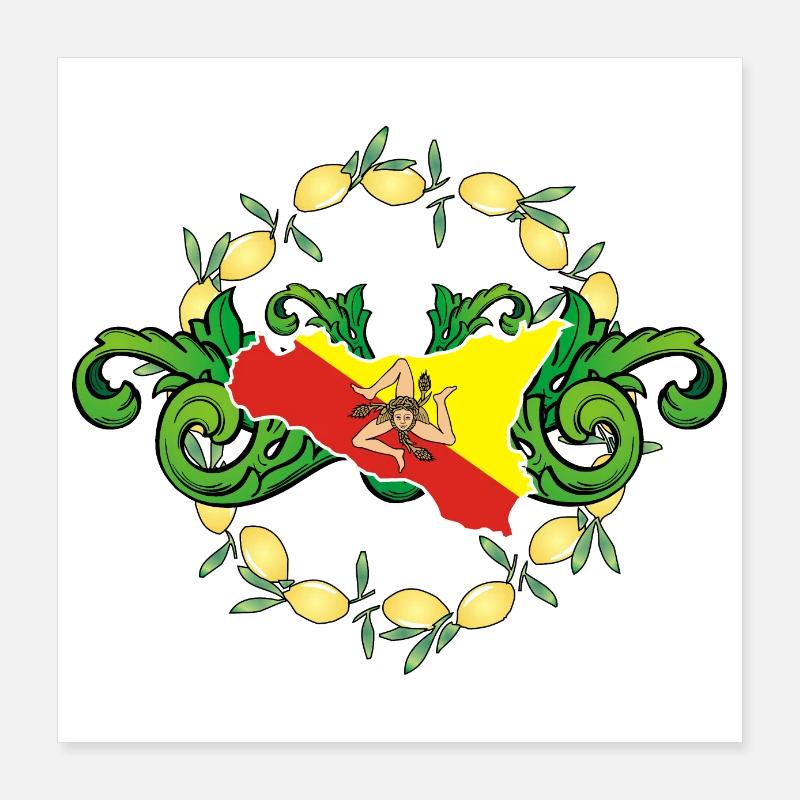 Citrons de Sicile Sicile Poster 40 x 40 cm