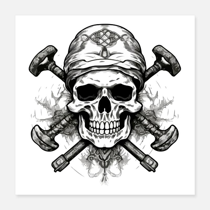Tête de pirate n°1 Poster 40 x 40 cm