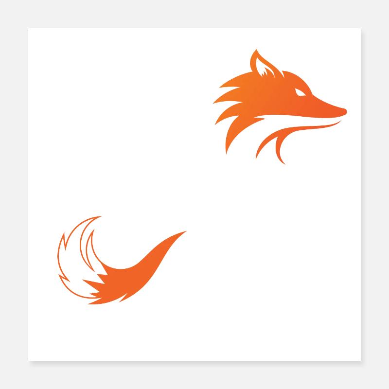 Fox Poster 16" x 16" (40x40 cm)