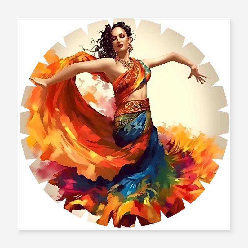 Danse orientale, aussi appelée danse du ventre Poster 40 x 40 cm