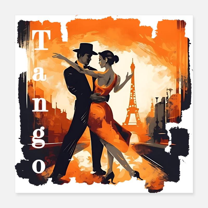 Tango dancers use their creativity Poster 16" x 16" (40x40 cm)