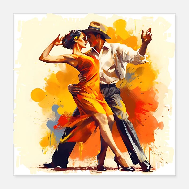 Le mambo est une danse populaire Poster 40 x 40 cm