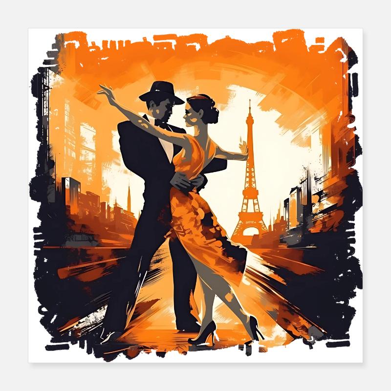 Tango originated in the 1890s Poster 16" x 16" (40x40 cm)