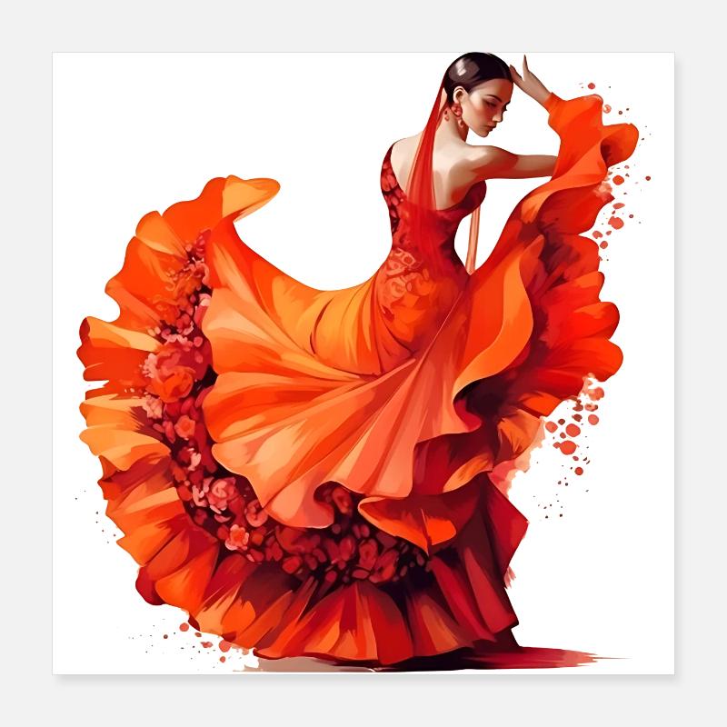Flamenco dancers are called bailaoras Poster 16" x 16" (40x40 cm)