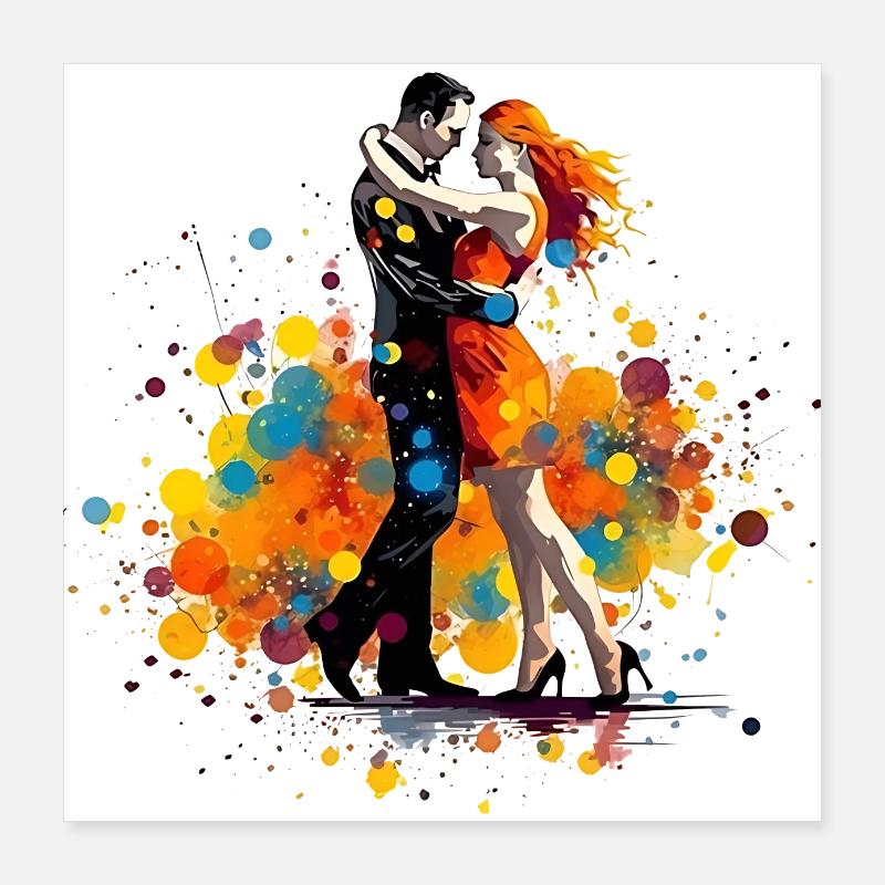 Tanzen als Kunst Poster 40x40 cm