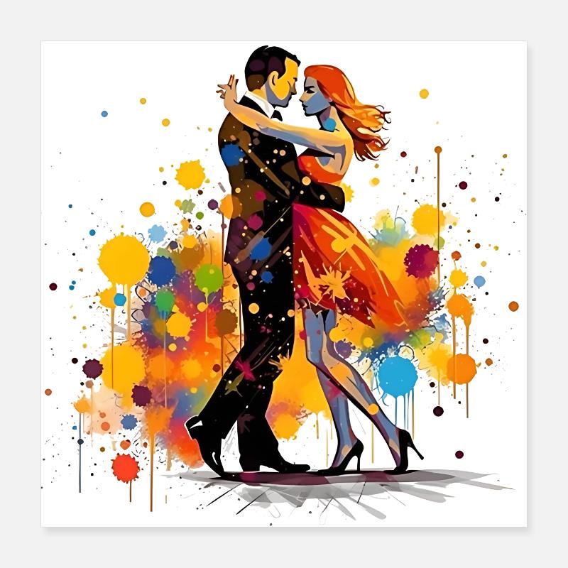 S’exprimer de manière créative à travers la danse Poster 40 x 40 cm