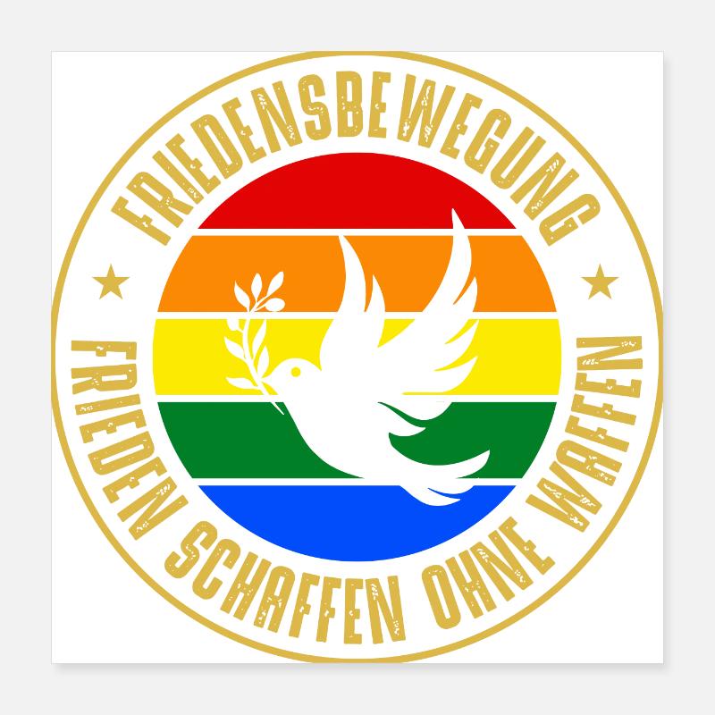 Friedensbewegung Poster 40x40 cm
