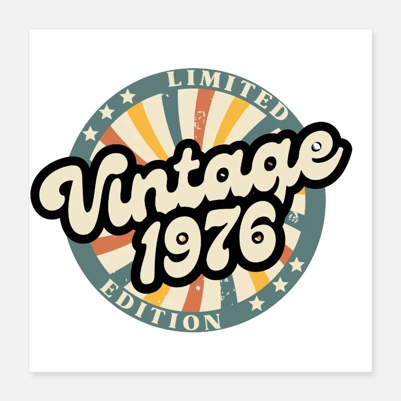 Limited vintage edition 1976 Poster 16" x 16" (40x40 cm)