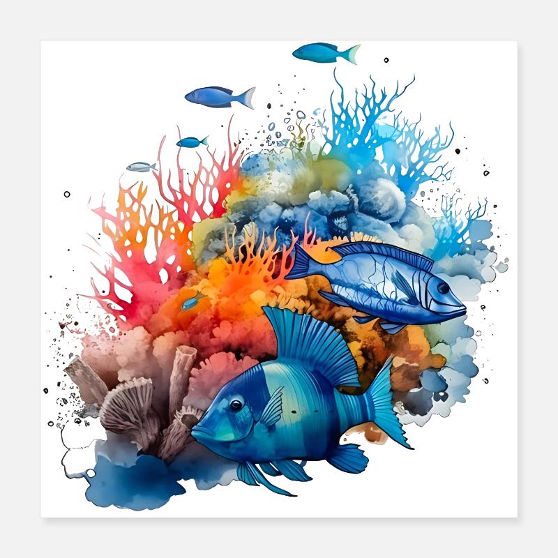 Das Great Barrier Reef ist ein Paradies Poster 40x40 cm