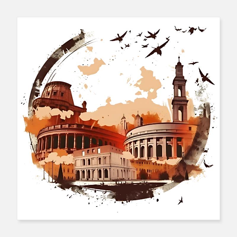 Rom har en lang historie Poster 40x40 cm