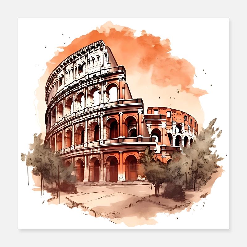 Rom ist eine Reise wert Poster 40x40 cm