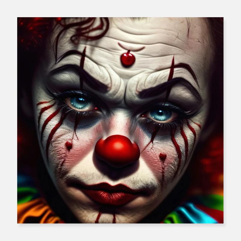 Sad clown Poster 16" x 16" (40x40 cm)