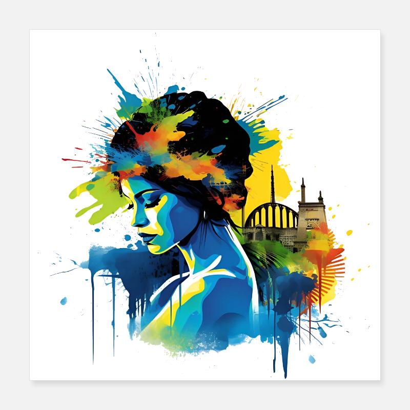 Le carnaval de Rio de Janeiro est coloré Poster 40 x 40 cm