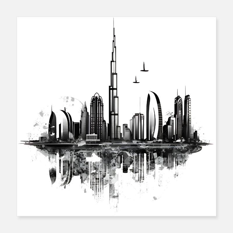 Dubai ist eine aufstrebende Metropole Poster 40x40 cm