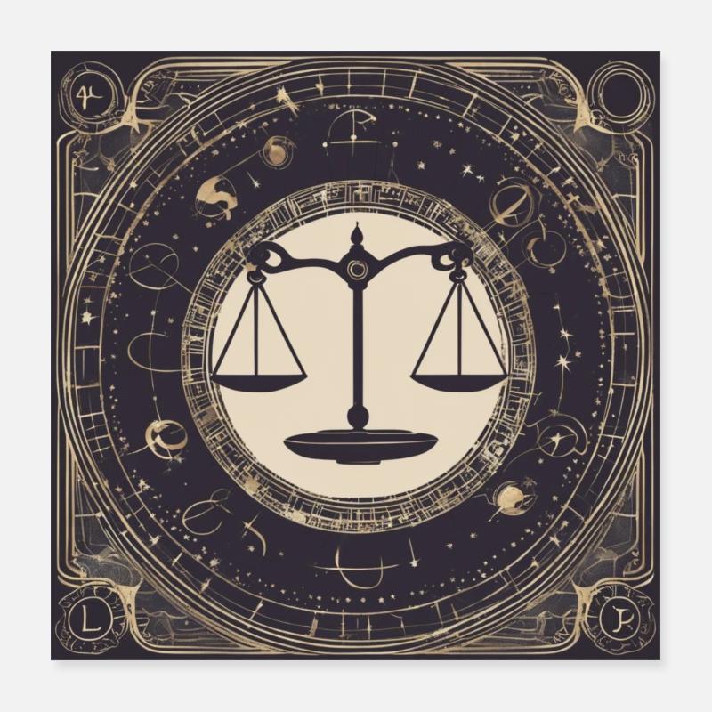 Zodiaque Balance Poster 40 x 40 cm