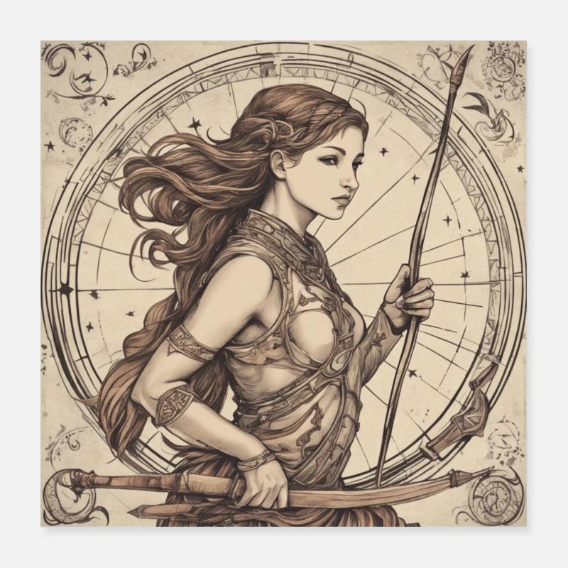 Zodiaque Sagittaire Poster 40 x 40 cm