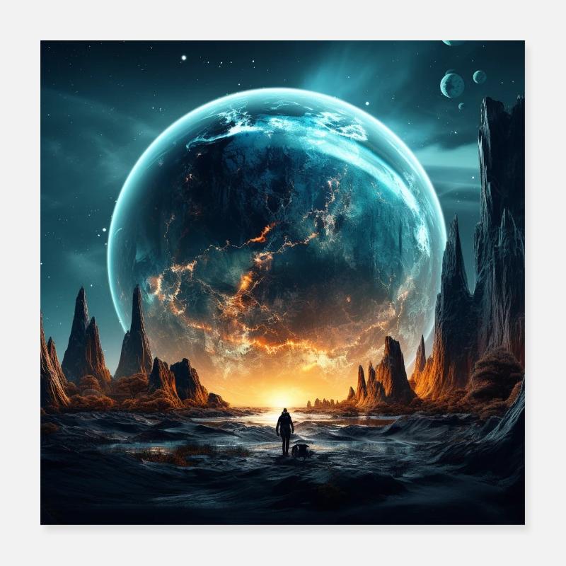 Galatic collision Poster 16" x 16" (40x40 cm)