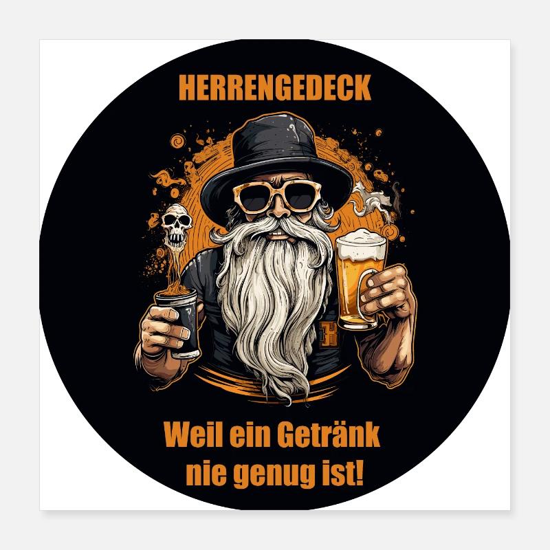 Herrengedeck Poster 40x40 cm