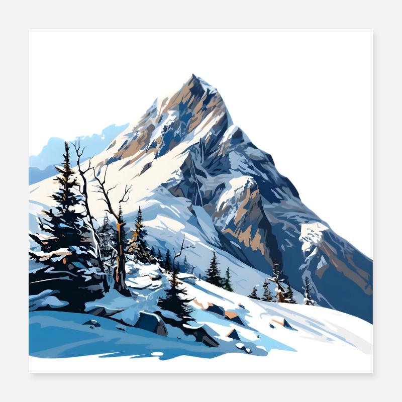 Endlich Winter Poster 40x40 cm