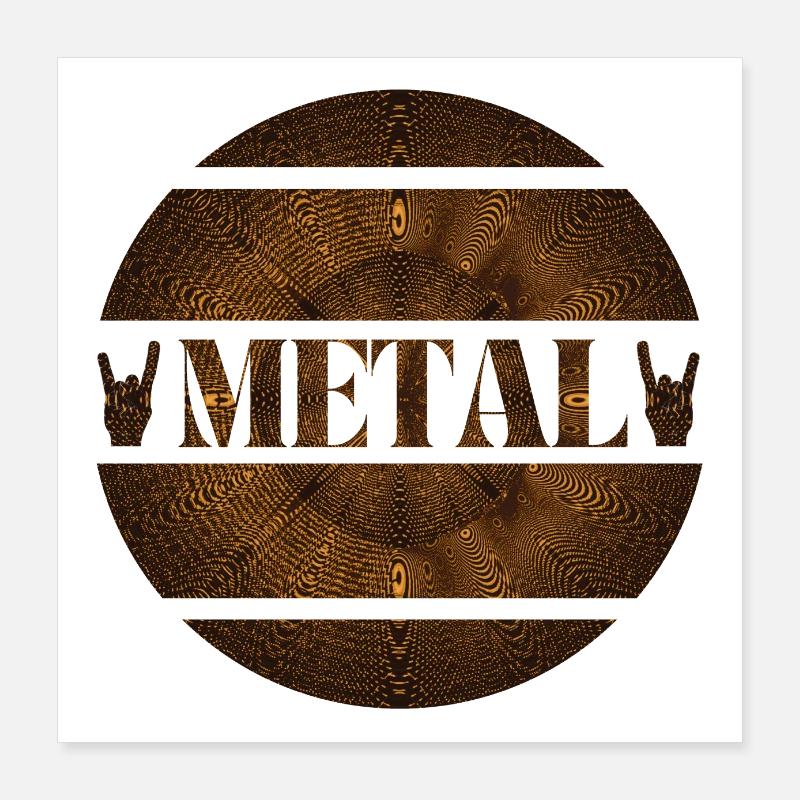 Explosion de métaux lourds en brun rouille Poster 40 x 40 cm