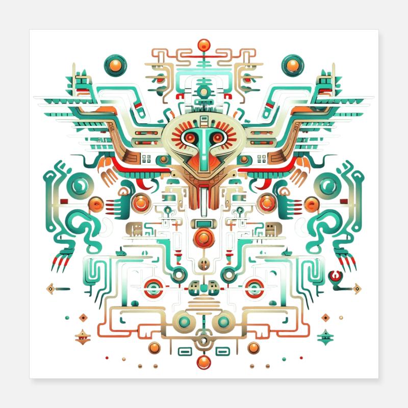 Aztec Misticism Poster 16" x 16" (40x40 cm)