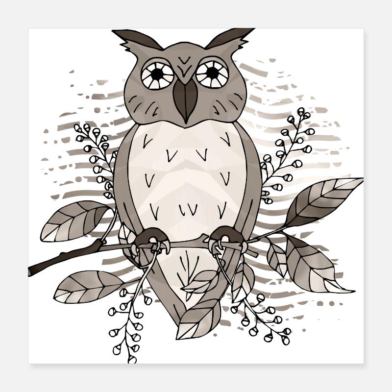 Oiseau Poster 40 x 40 cm