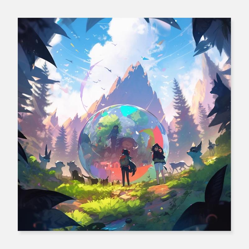 Das Tor zu einer neuen Welt Poster 40x40 cm
