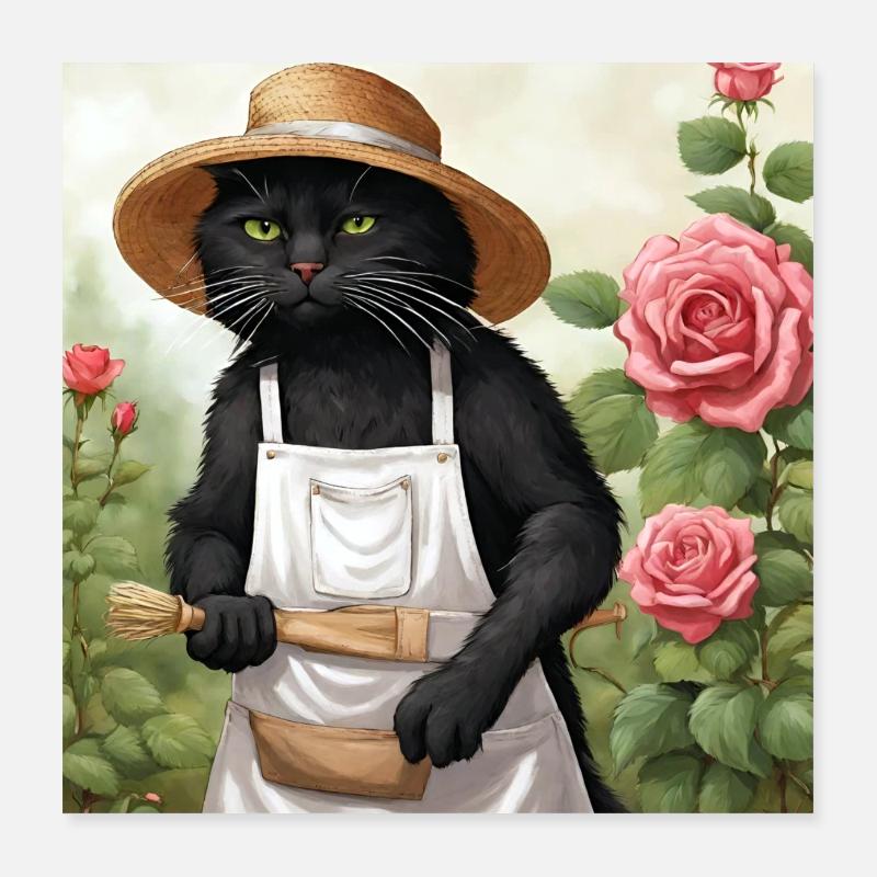 Garden tomcat Poster 16" x 16" (40x40 cm)