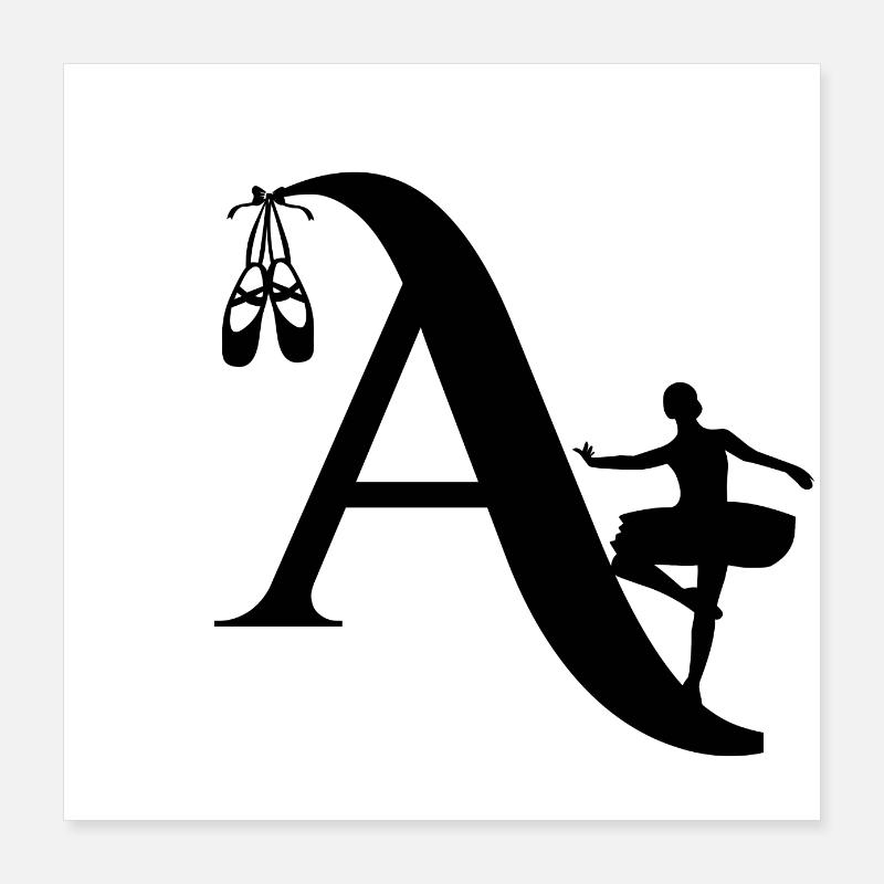 Brief an Ballerina Poster 40x40 cm