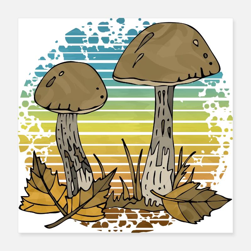 Mycètes Poster 40 x 40 cm