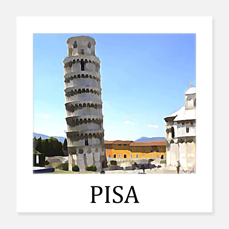 Pisa Poster 16" x 16" (40x40 cm)