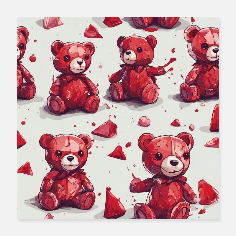 BELLE TEDDY Poster 40 x 40 cm