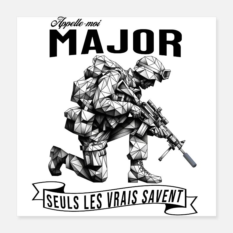 Appelle-moi Major Poster 40 x 40 cm