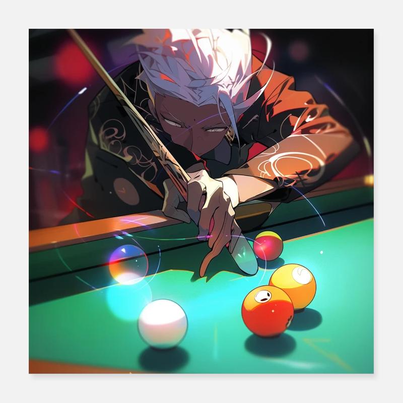 Billiards Play Poster 16" x 16" (40x40 cm)