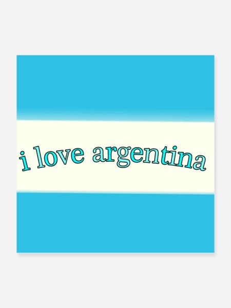 Ich liebe Argentinien - Poster 40x40 cm - Weiß