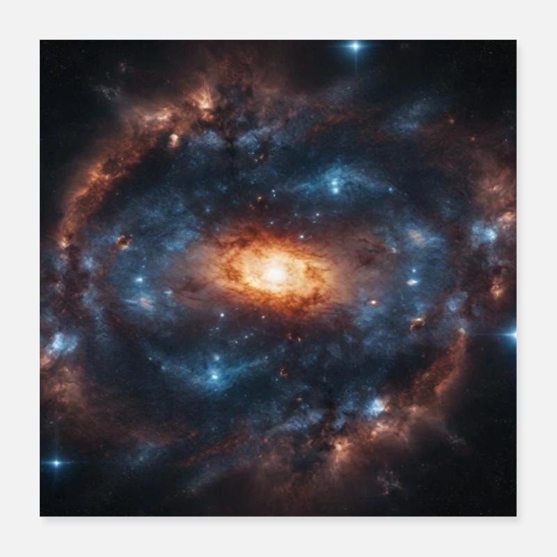 Supernova 2 - Poster 40x40 cm - Weiß