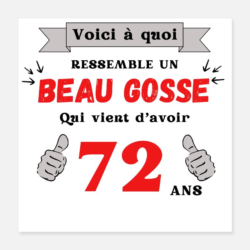 This Is What a Handsome 72-Year-Old Looks Like Poster 16" x 16" (40x40 cm)